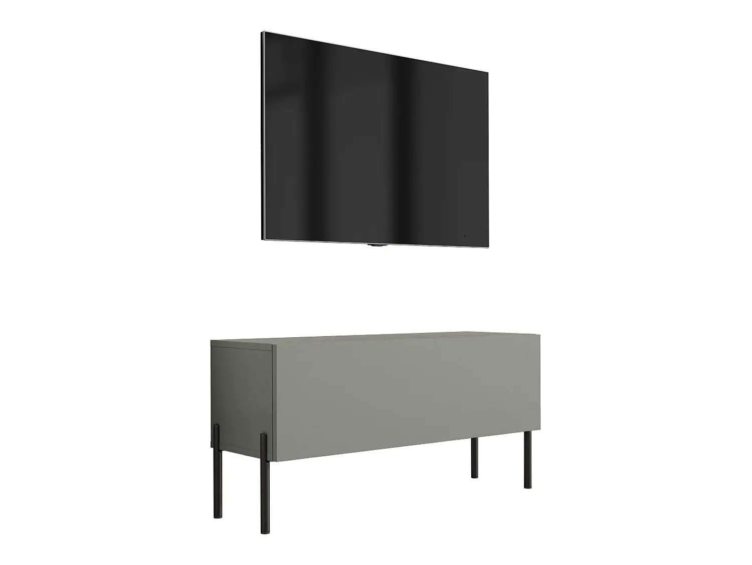 Móvel TV: Aloe, 100 x 52 x 32 cm, pés pretos^ Móvel De Tv