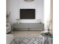 Móvel De Tv| Móvel TV: Aloe, 170 x 52 x 32 cm, pés pretos Verde