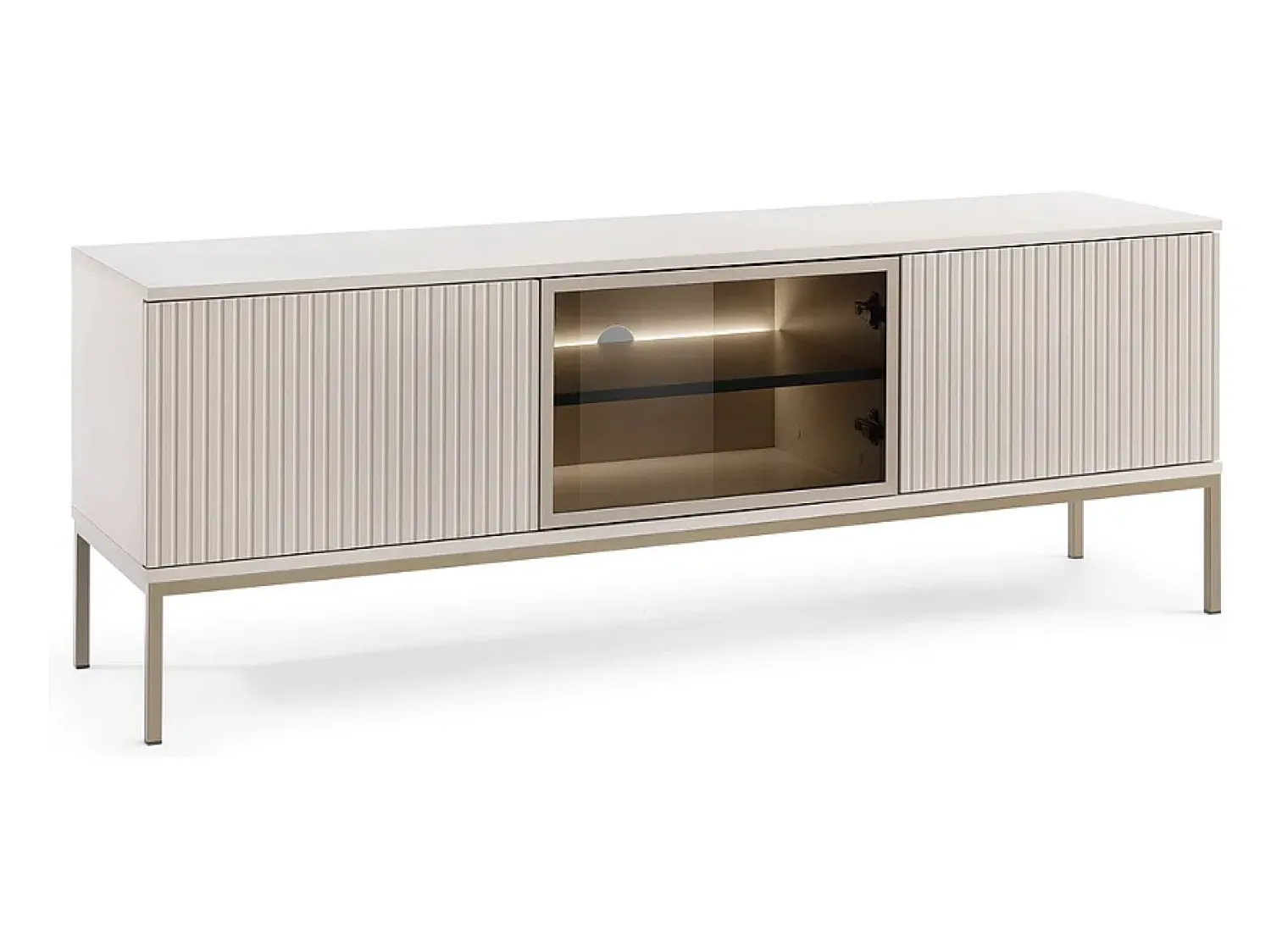 Móvel De Tv| Móvel TV AMBIHOME ANNA - Caxemira, C154xA56xP39cm Bege