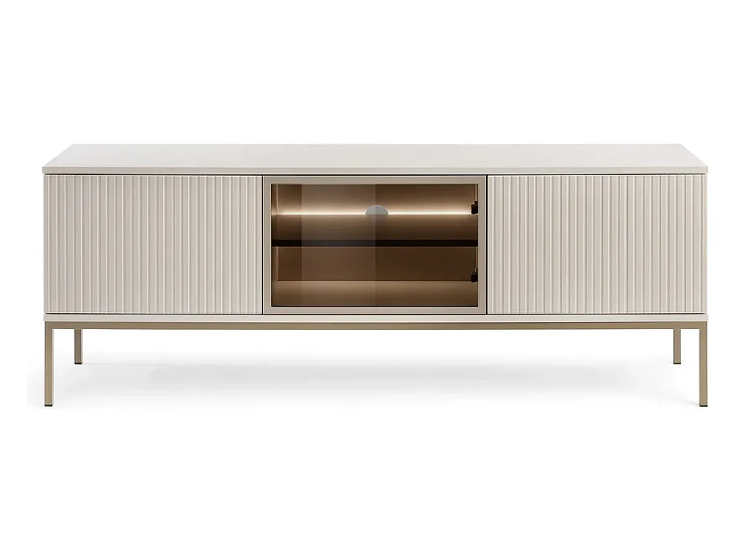 Móvel De Tv| Móvel TV AMBIHOME ANNA - Caxemira, C154xA56xP39cm Bege