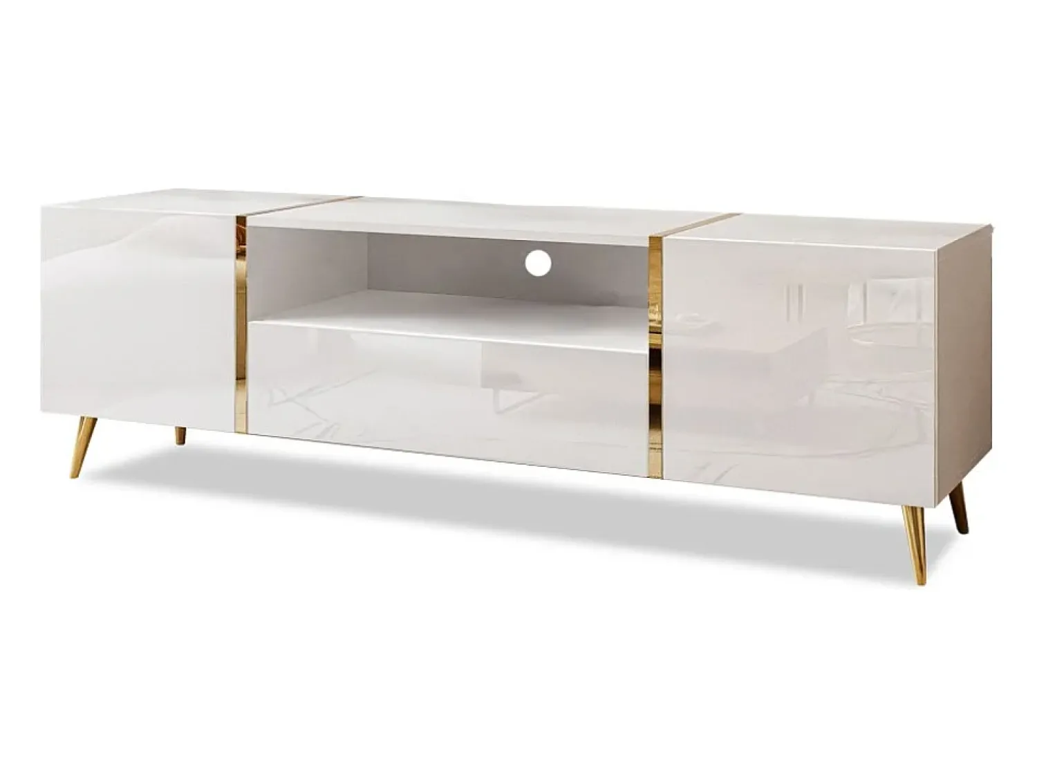 Discount Móvel TV AMBIHOME BRONX - , C158xP41xA52cm Branco