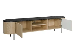 New Móvel TV AMBIHOME DORE 02 - Carvalho Cremona/, C184xP45xA40cm Preto