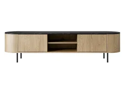 New Móvel TV AMBIHOME DORE 02 - Carvalho Cremona/, C184xP45xA40cm Preto
