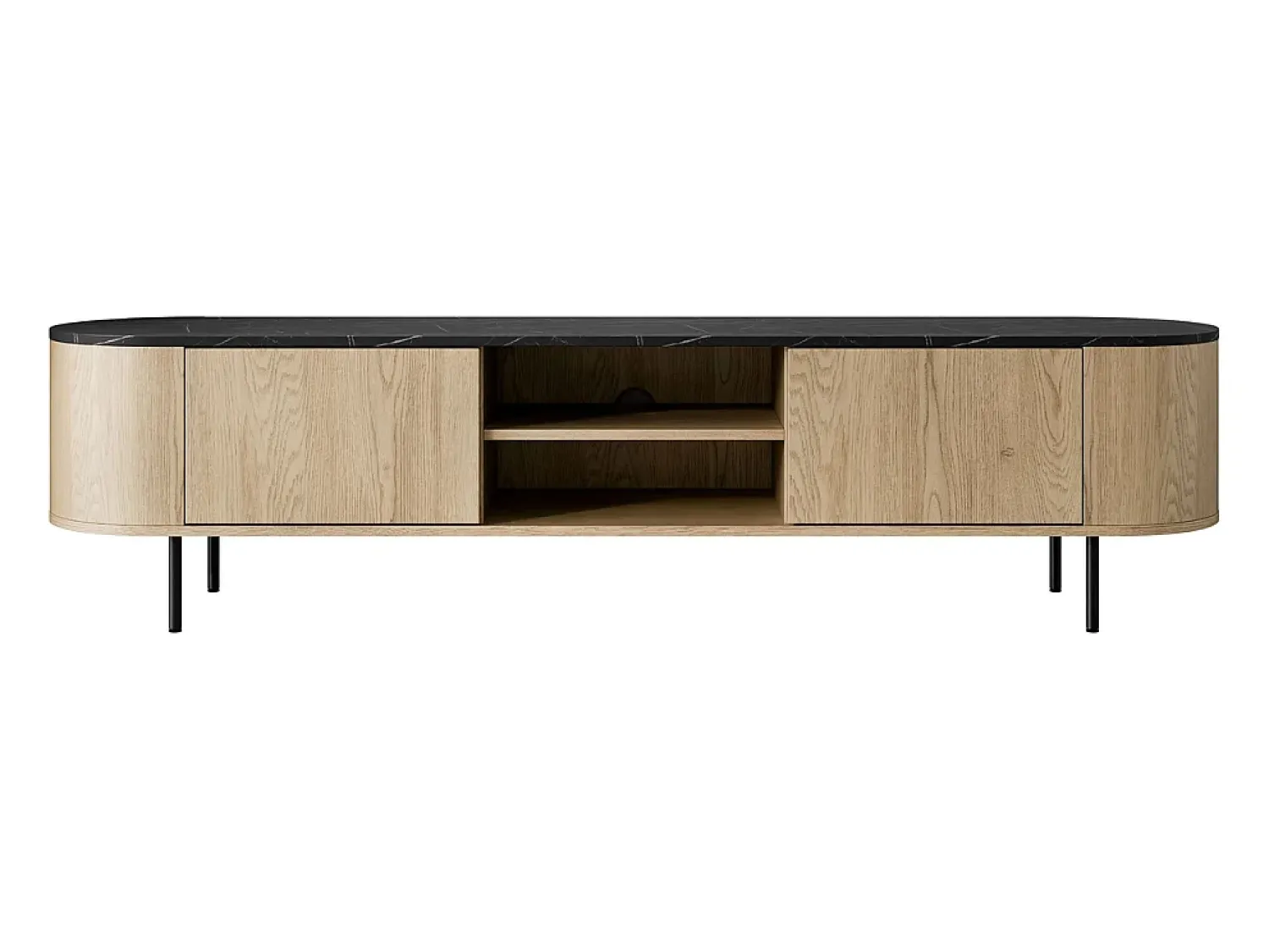 New Móvel TV AMBIHOME DORE 02 - Carvalho Cremona/, C184xP45xA40cm Preto