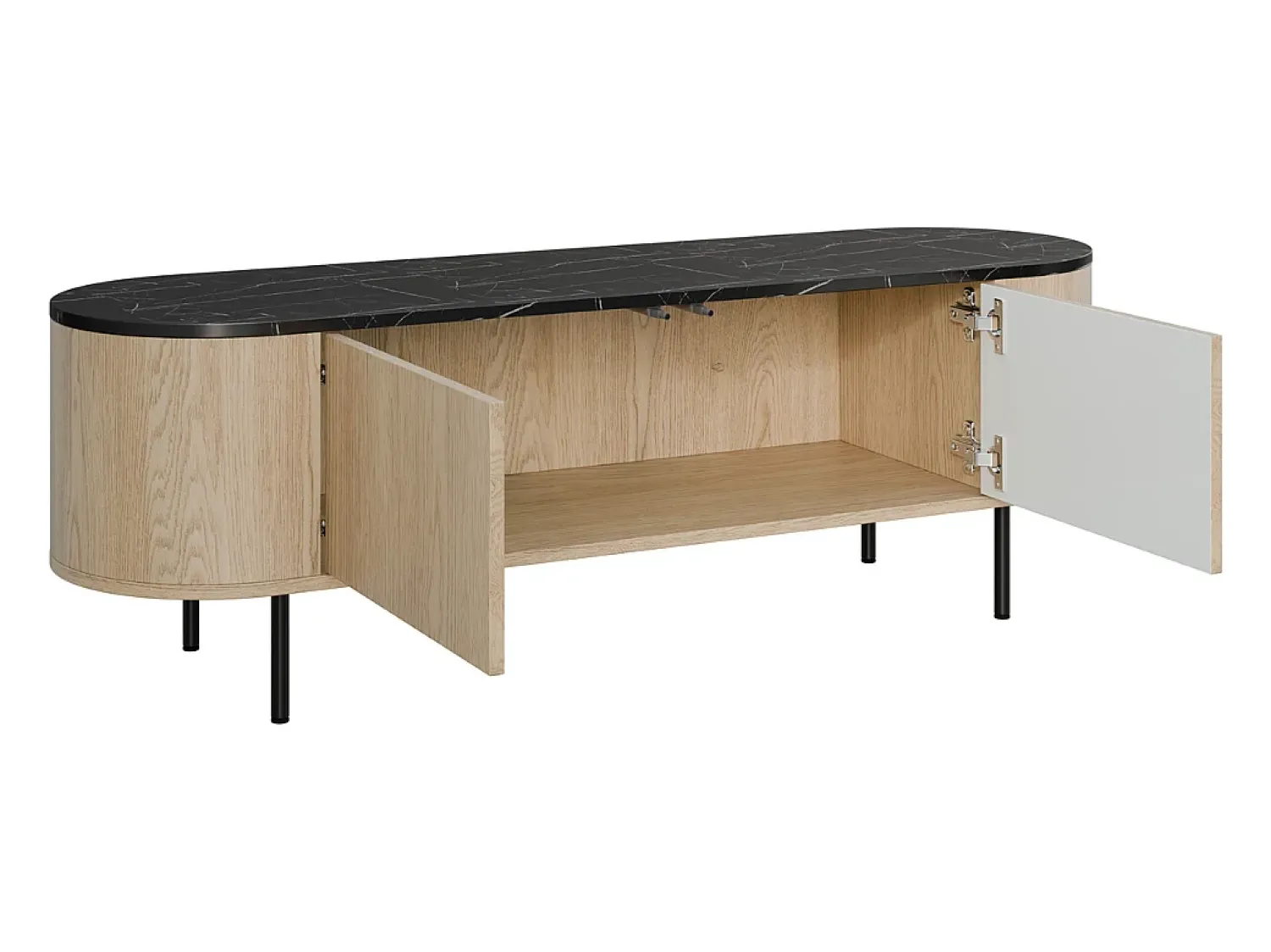Móvel De Tv* Móvel TV AMBIHOME DORE 01 - Carvalho Cremona/, C139xP45xA40cm Branco