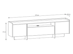 Sale Móvel TV AMBIHOME JANDI - Carvalho claro, C197xP38xA57cm Natural claro