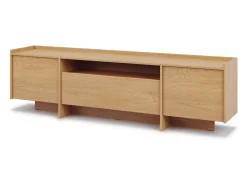 Sale Móvel TV AMBIHOME JANDI - Carvalho claro, C197xP38xA57cm Natural claro