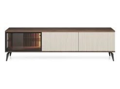 Móvel De Tv* Móvel TV AMBIHOME RAVEN - Caxemira/Noz, C180xP39xA50cm Bege