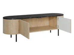 Móvel De Tv| Móvel TV AMBIHOME TV DORE 01 - Carvalho Cremona/, C139xP45xA40cm Preto