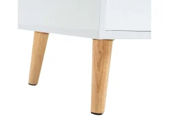 Móvel De Tv| Móvel TV Anzio 2 Portas 1 Prateleira Pinho Pés Melamina 140 cm Branco