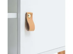 Móvel De Tv| Móvel TV Anzio 2 Portas 1 Prateleira Pinho Pés Melamina 140 cm Branco