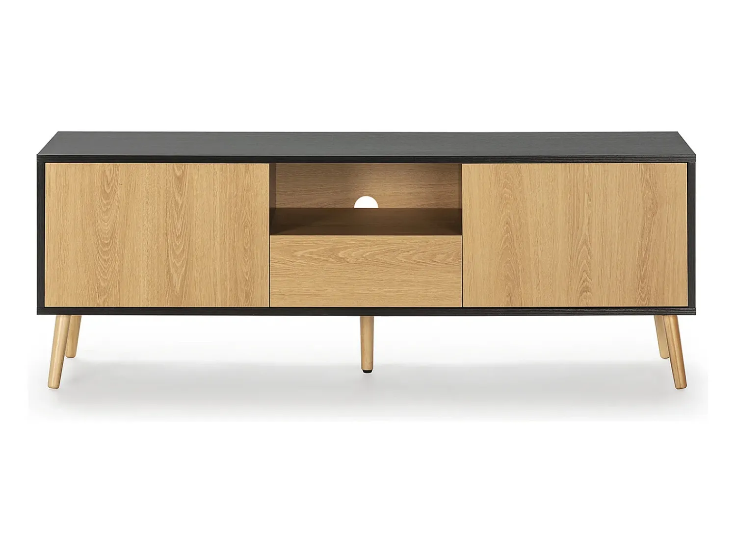 Móvel De Tv|VS Venta-stock Móvel TV Apolo 1 porta 2 gavetas, Cor /Madeira Preto