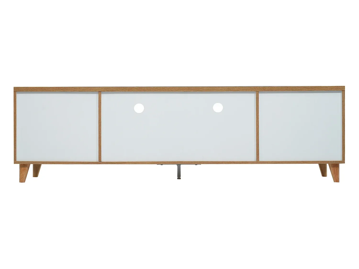 Móvel De Tv*Hauss Spole Móvel TV e madeira com 5 portas, 175x37x51 cm, MDF Branco
