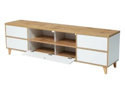 Móvel De Tv*Hauss Spole Móvel TV e madeira com 5 portas, 175x37x51 cm, MDF Branco