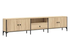 Discount vidaxl Móvel TV c/ gaveta 200x25x44 cm deriv. madeira carvalho sonoma Natural claro