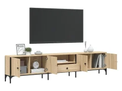Discount vidaxl Móvel TV c/ gaveta 200x25x44 cm deriv. madeira carvalho sonoma Natural claro