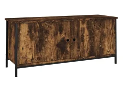 Móvel TV c/ portas 102x35x45 cm deriv. madeira carvalho fumado PT326566^ Móvel De Tv