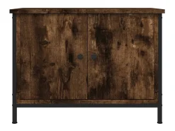 Móvel TV c/ portas 60x35x45 cm deriv. madeira carvalho fumado PT411930^ Móvel De Tv