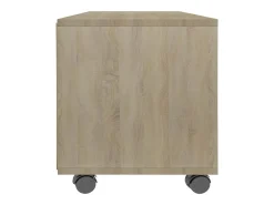 Móvel De Tv| Móvel TV c/ rodas 90x35x35 cm contraplacado cor carvalho sonoma PT650267 Castanho