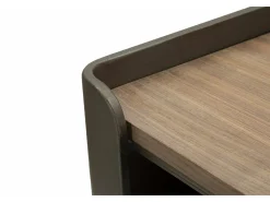 Dmora Móvel TV Cannon, Aparador sala, Armário baixo para TV, Base de parede equipada, 150x42 h58 cm, Cinza e Castanho^ Móvel De Tv