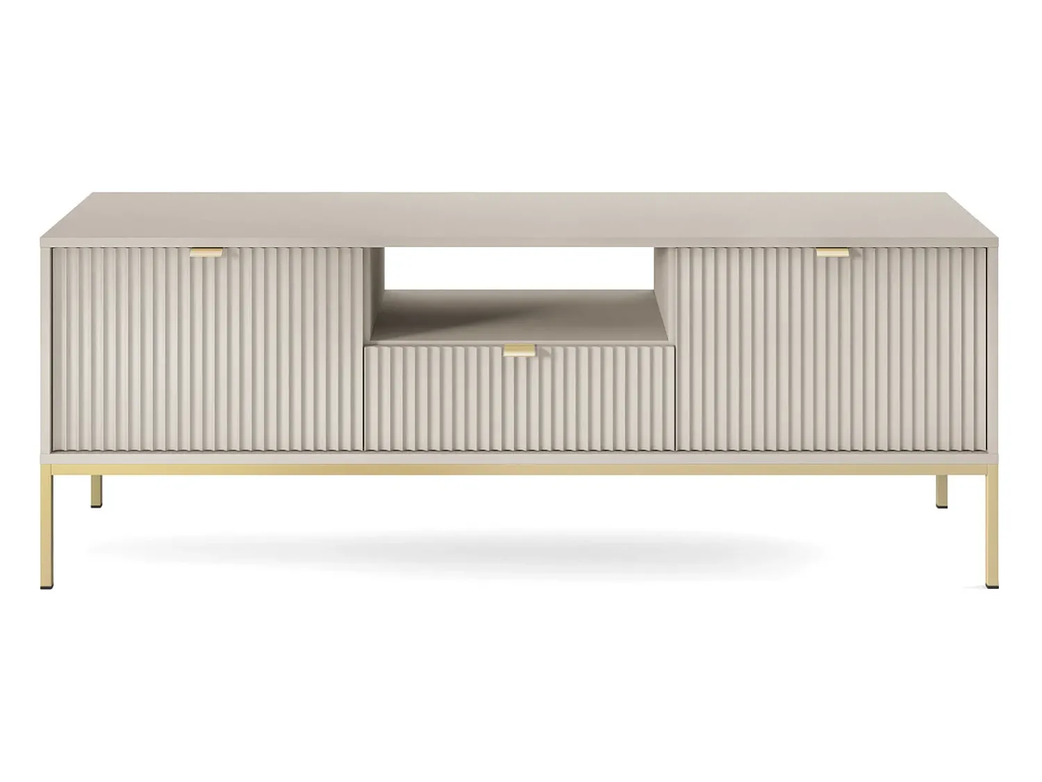 Móvel TV: Caxemira, dourado, 154 x 56 x 39 cm, puxadores dourados^ Móvel De Tv