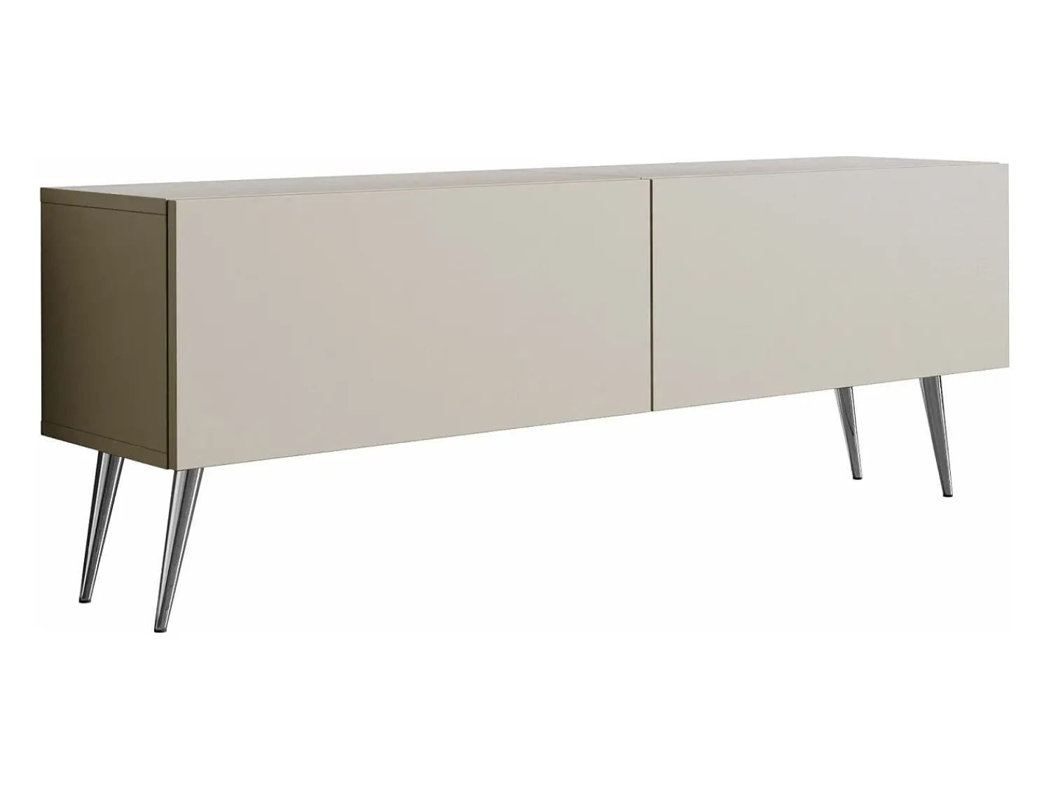 Móvel De Tv| Móvel TV: Caxemira, patas cromadas, 140 x 52 x 32 cm Bege