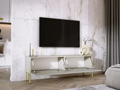 Best Móvel TV: Caxemira, patas douradas, 140 x 52 x 32 cm Bege