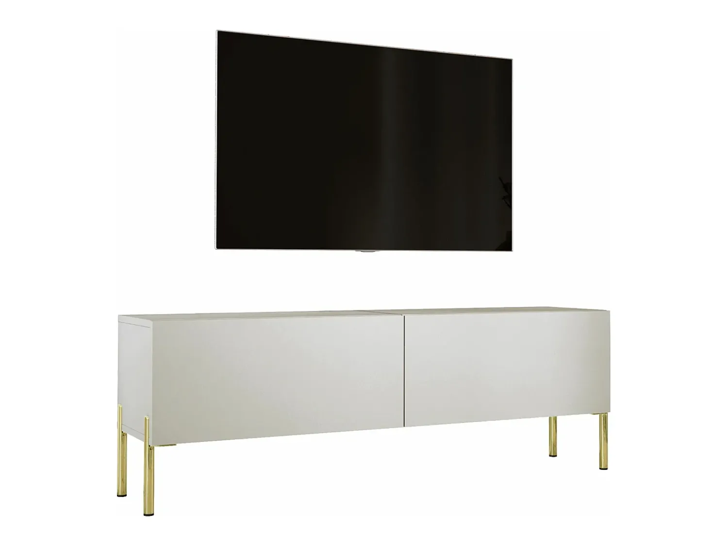 Best Móvel TV: Caxemira, patas douradas, 140 x 52 x 32 cm Bege