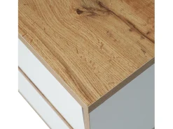 Móvel De Tv*ModernLuxe Móvel TV 175cm - 5 portas + 2 compartimentos - estilo contemporâneo - Natural & Branco Natural claro / Branco