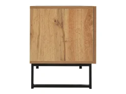 Móvel TV 190cm, com 2 gavetas, 2 portas, 2 compartimentos abertos, estilo escandinavo, cómoda TV em carvalho selvagem -^ Móvel De Tv