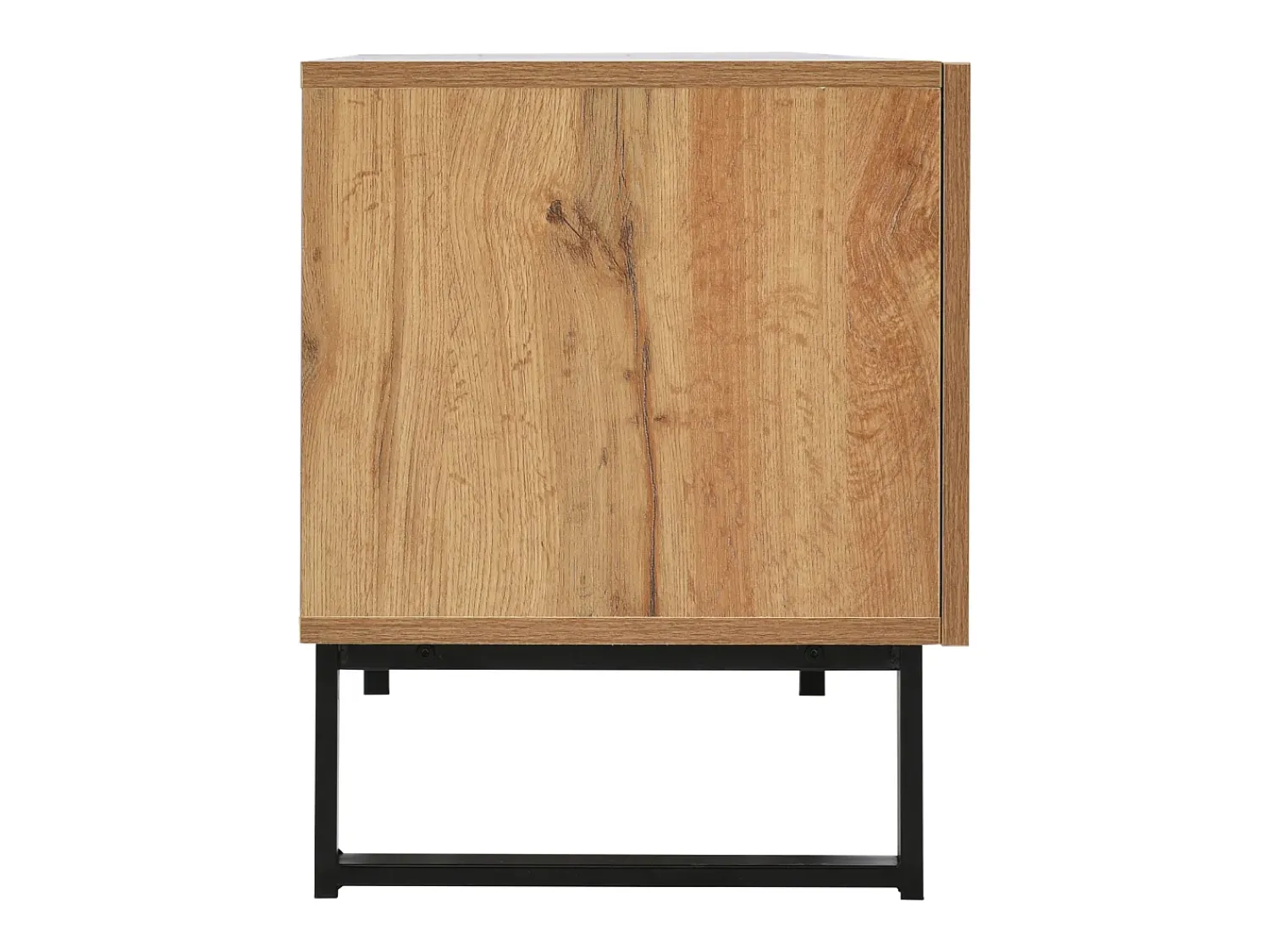 Móvel TV 190cm, com 2 gavetas, 2 portas, 2 compartimentos abertos, estilo escandinavo, cómoda TV em carvalho selvagem -^ Móvel De Tv