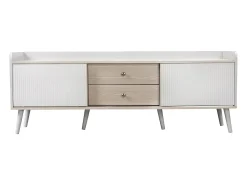 Móvel De Tv|ModernLuxe Móvel TV 160cm com 2 gavetas e 2 portas de correr - & Natural Branco