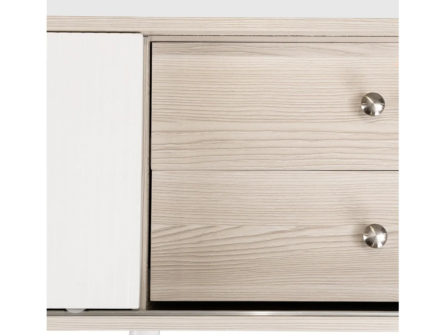 Móvel De Tv|ModernLuxe Móvel TV 160cm com 2 gavetas e 2 portas de correr - & Natural Branco