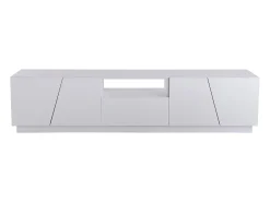 Móvel De Tv| Móvel TV 170cm, com gaveta, 4 portas, compartimento aberto, estilo escandinavo, cómoda TV - Branco
