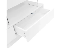 Online ModernLuxe Móvel TV 160cm com LED - 3 compartimentos em vidro - Controlado por APP - adequado para TV 70