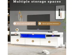 Móvel De Tv*ModernLuxe Móvel TV 160cm com LED - 3 gavetas - adequado para TV 70