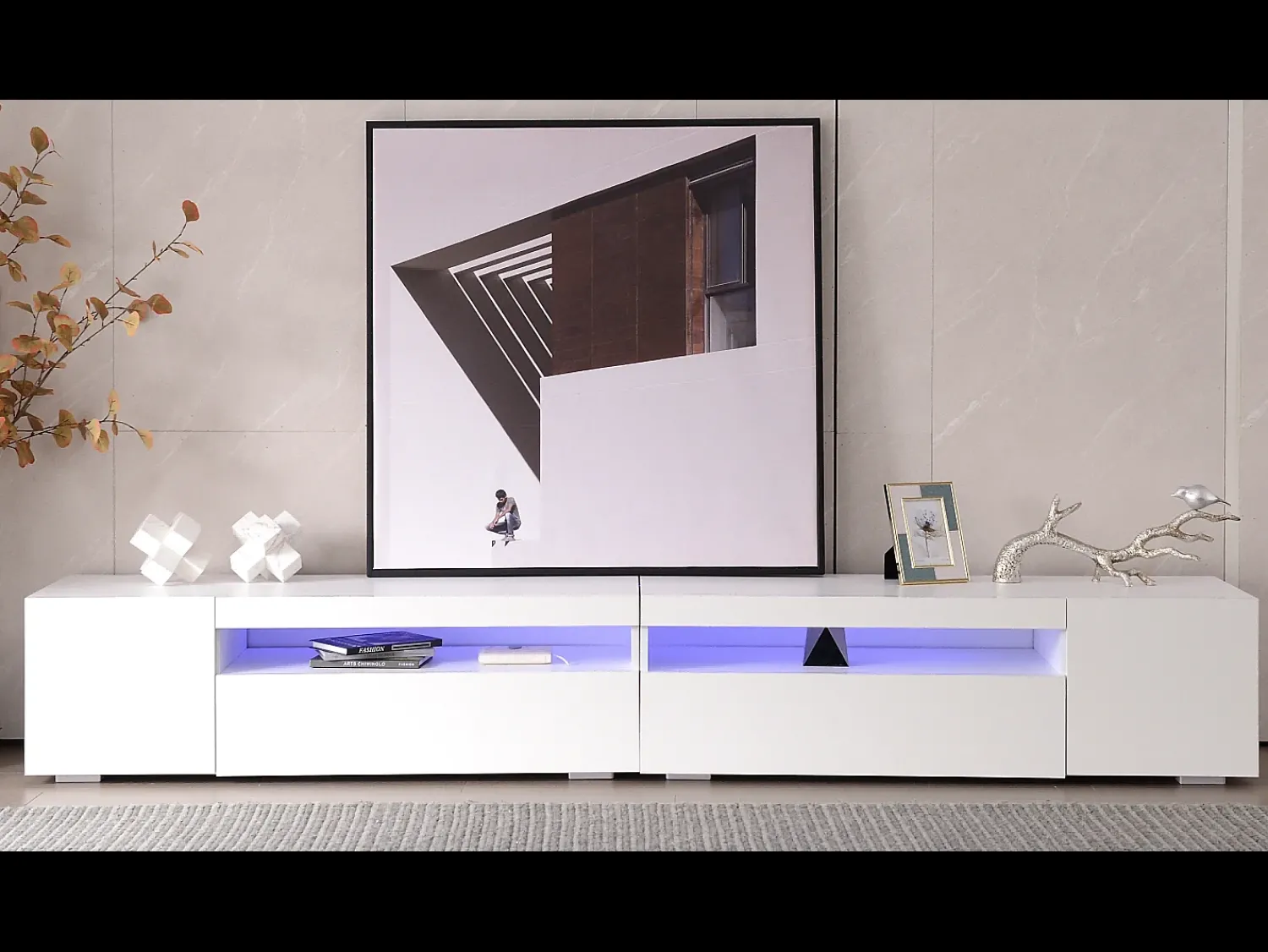 ModernLuxe Móvel TV 240cm com LED variável - estilo contemporâneo -^ Móvel De Tv