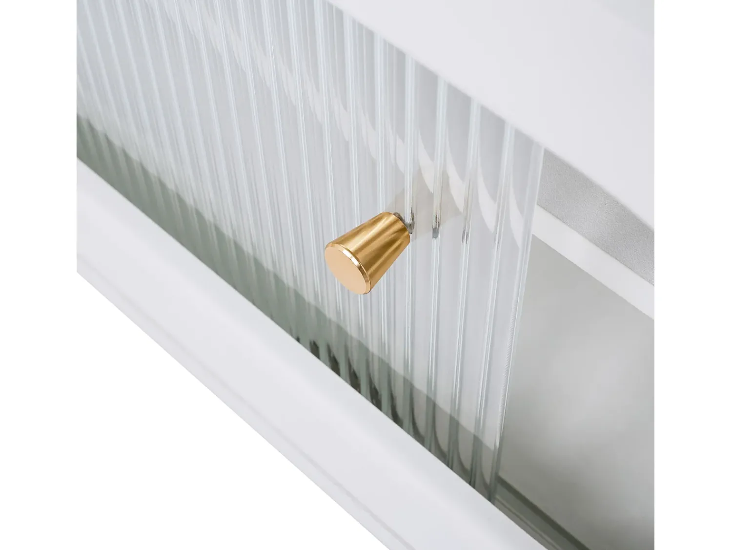 Móvel De Tv| Móvel TV 170cm, com porta em verga, portas em vidro, espaço de arrumação, estilo campestre, móvel TV - Branco