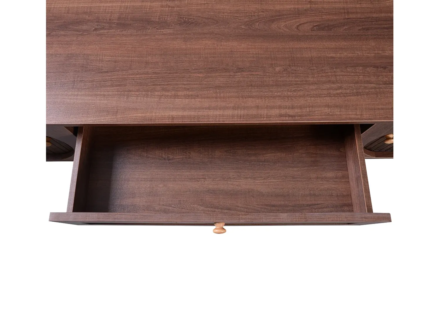ModernLuxe Móvel TV 170cm em madeira maciça e rotin - 2 tiroirs e 2 portes - estilo campagnard -^ Móvel De Tv