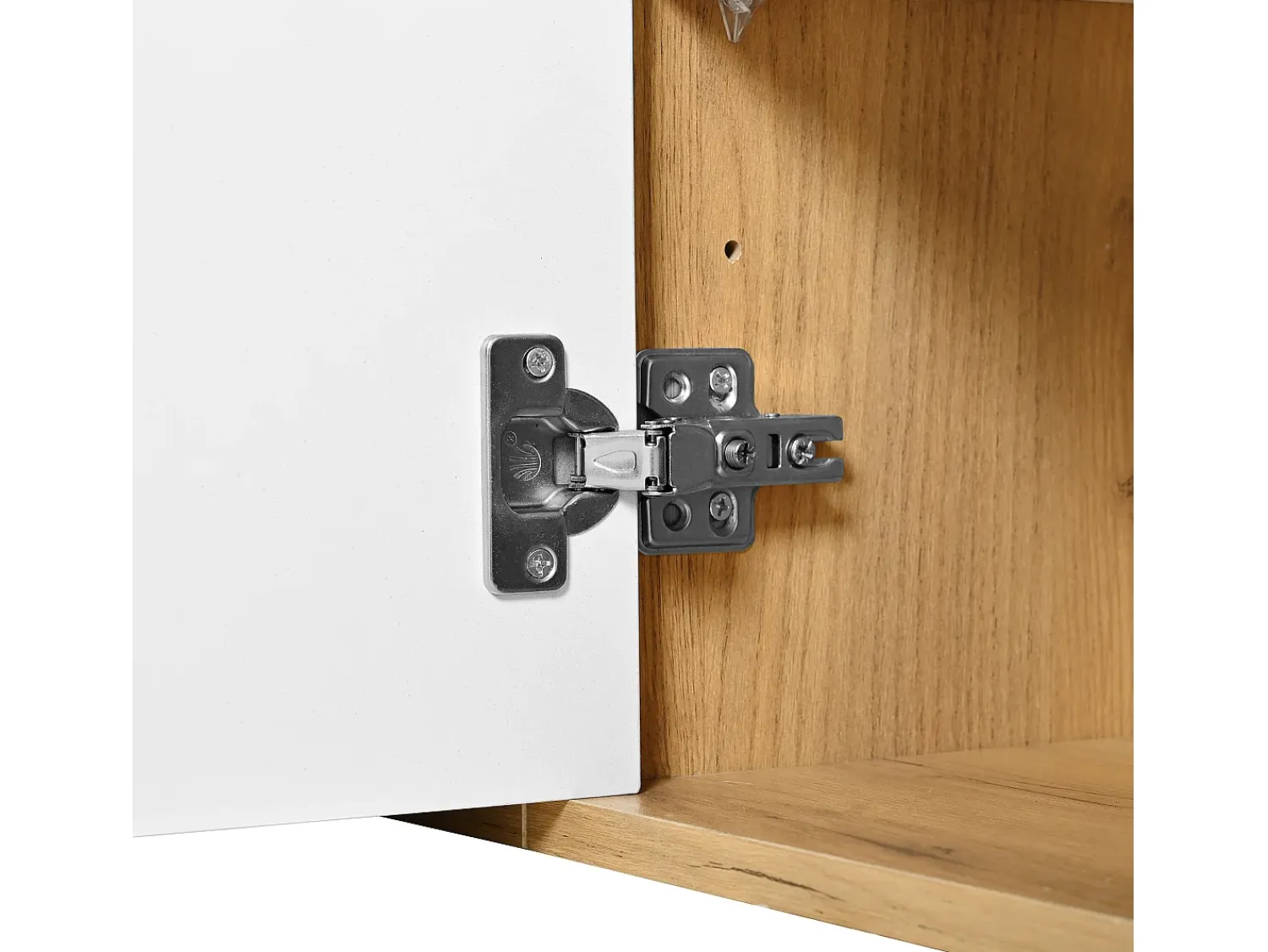Hauss Spole Móvel TV com 3 gavetas e 3 portas, móvel TV suspenso em madeira natural clara e acabamento - 171,5x35x47cm^ Móvel De Tv