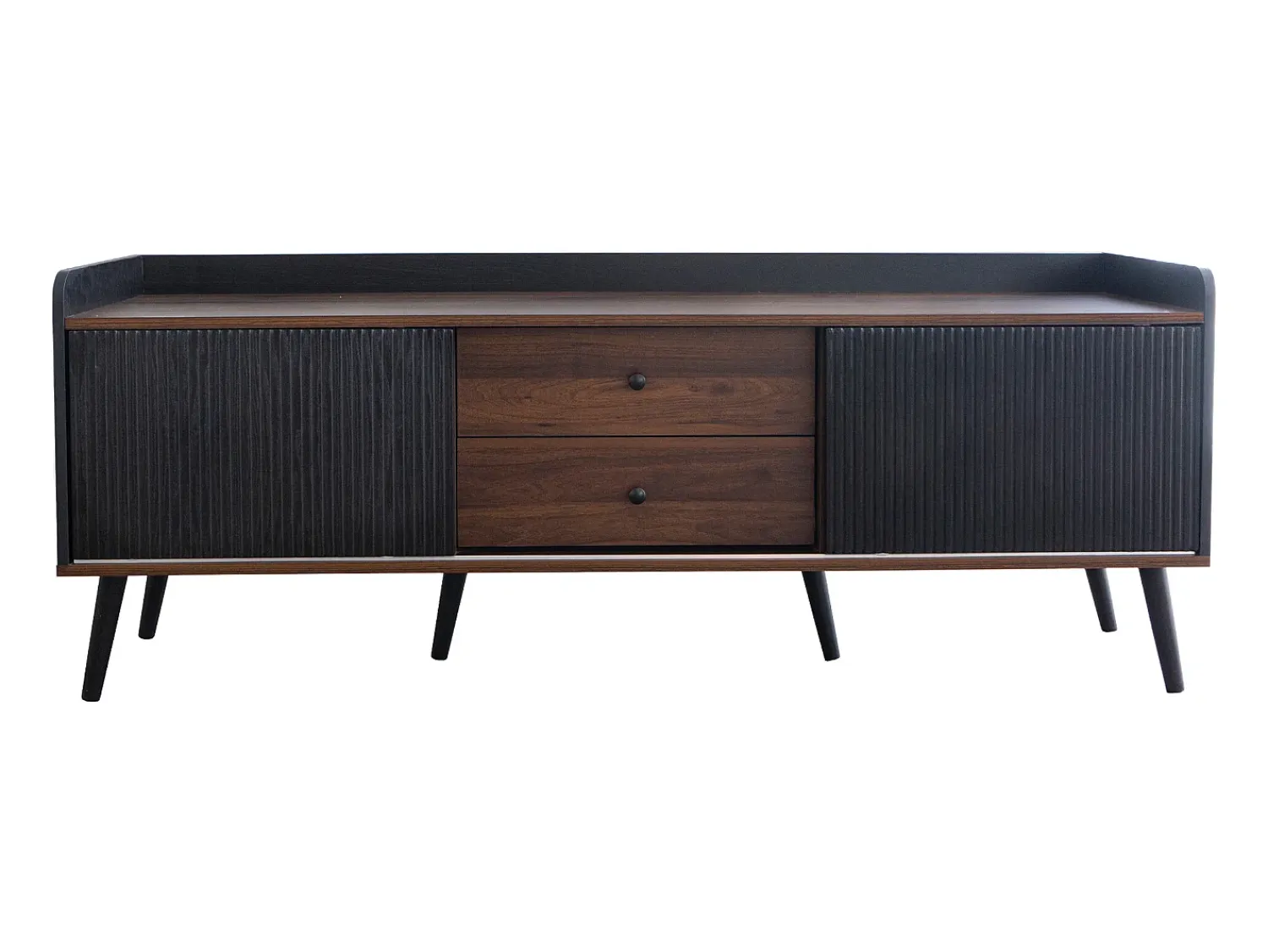 Merax Móvel TV com 2 gavetas e 2 portas de correr - estilo moderno - cores: e natural^ Móvel De Tv
