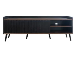 Merax Móvel TV com 2 gavetas e 2 portas de correr - estilo moderno - cores: e natural^ Móvel De Tv