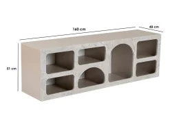 Móvel De Tv|Vente-unique Móvel TV com 7 nichos - Efeito mármore cinza - LUELA Cinzento