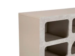 Móvel De Tv|Vente-unique Móvel TV com 7 nichos - Efeito mármore cinza - LUELA Cinzento