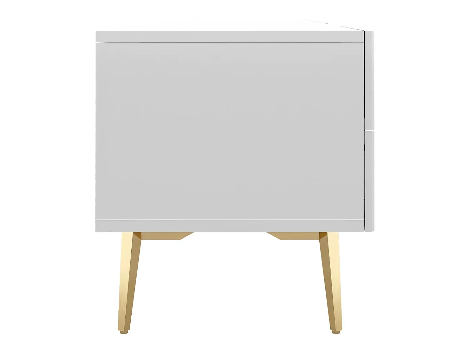 Móvel De Tv|Hauss Spole Móvel TV com 2 portas, 2 gavetas e 3 nichos, corpo , pés de metal dourado Branco