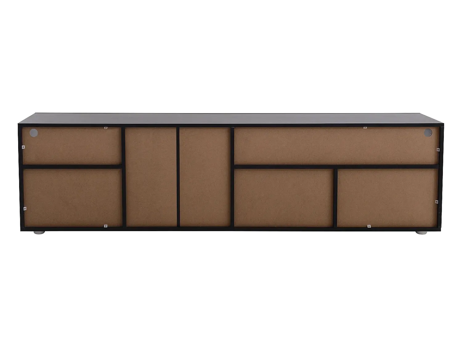 Móvel De Tv|Hauss Spole Móvel TV com 3 portas, 5 nichos e LED, Preto