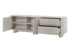 Online Vente-unique Móvel TV com 2 portas e 2 gavetas - - DIGARA Bege
