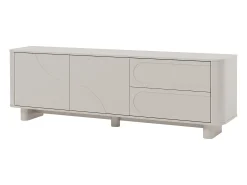 Online Vente-unique Móvel TV com 2 portas e 2 gavetas - - DIGARA Bege
