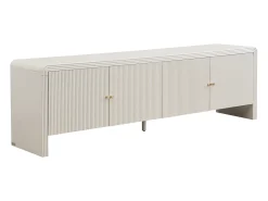 Móvel De Tv|Vente-unique Móvel TV com 4 portas em MDF - e dourado - MIRENALO Bege