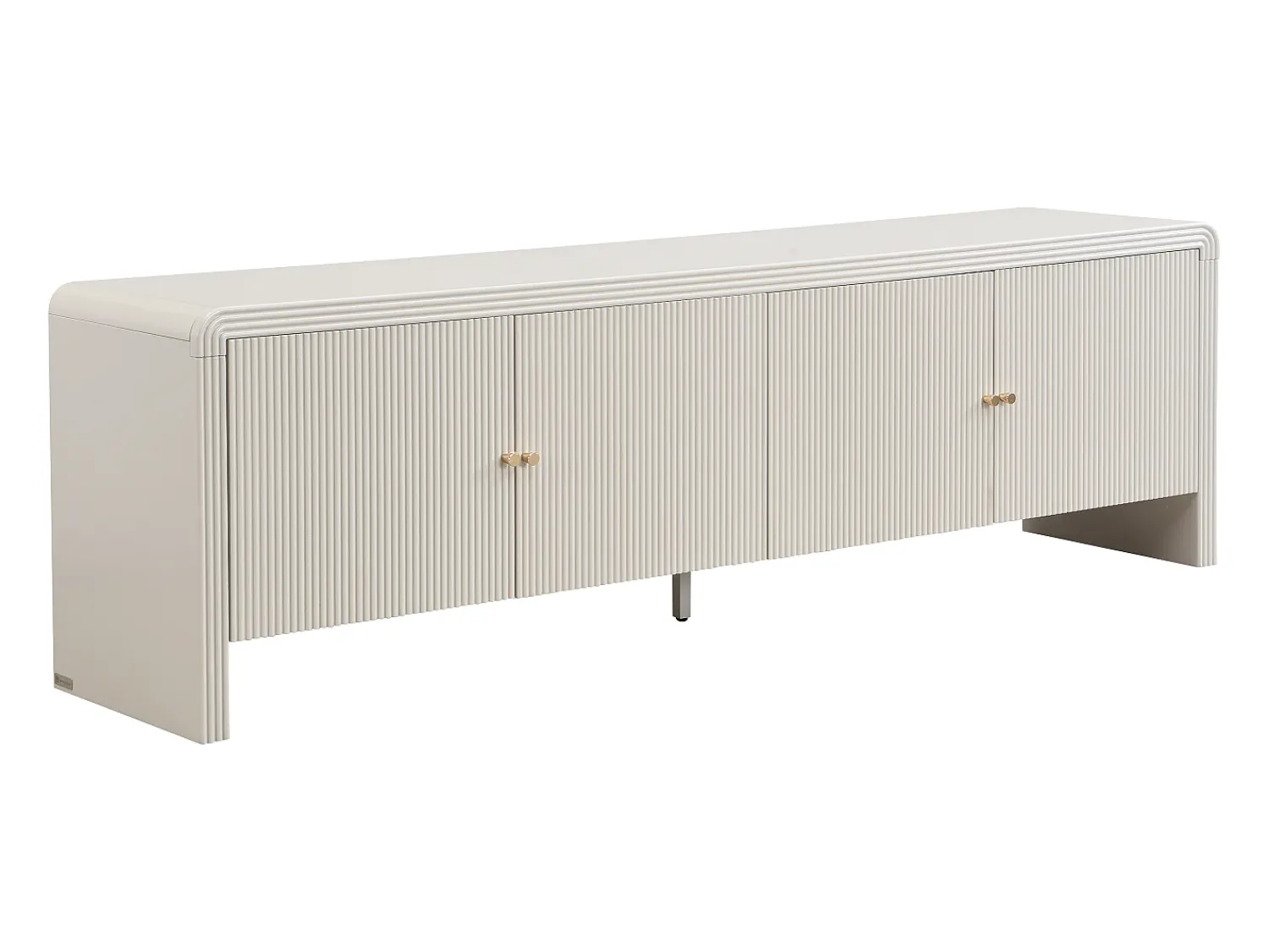 Móvel De Tv|Vente-unique Móvel TV com 4 portas em MDF - e dourado - MIRENALO Bege